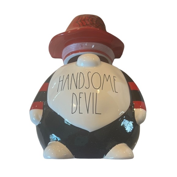 Rae Dunn Kitchen Gnome Artisan Collection Handsome Devil Cookie Jar Canister NEW - Picture 8 of 13